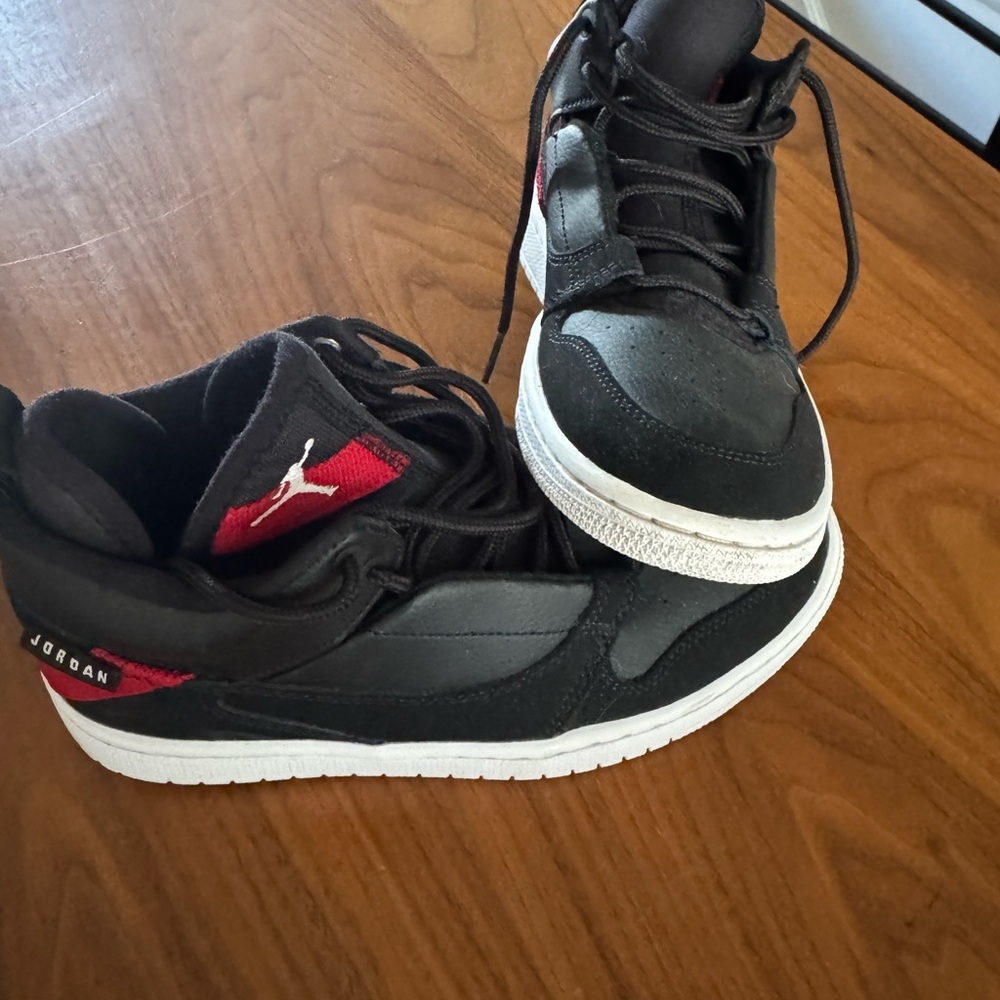 Jordan Black and Red Shoes